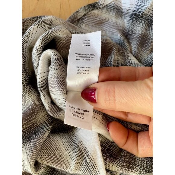 Rails Long Sleeve BNWT Plaid Top Sz 2XSmall Womens "Hunter" Button Down - Picture 7 of 8